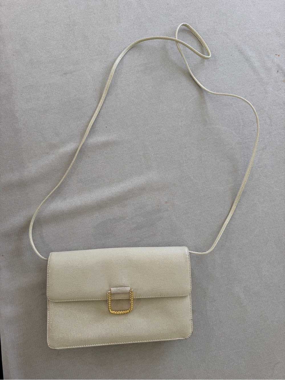 Givenchy Cream Crossbody Bag with Gold Rope Buckle